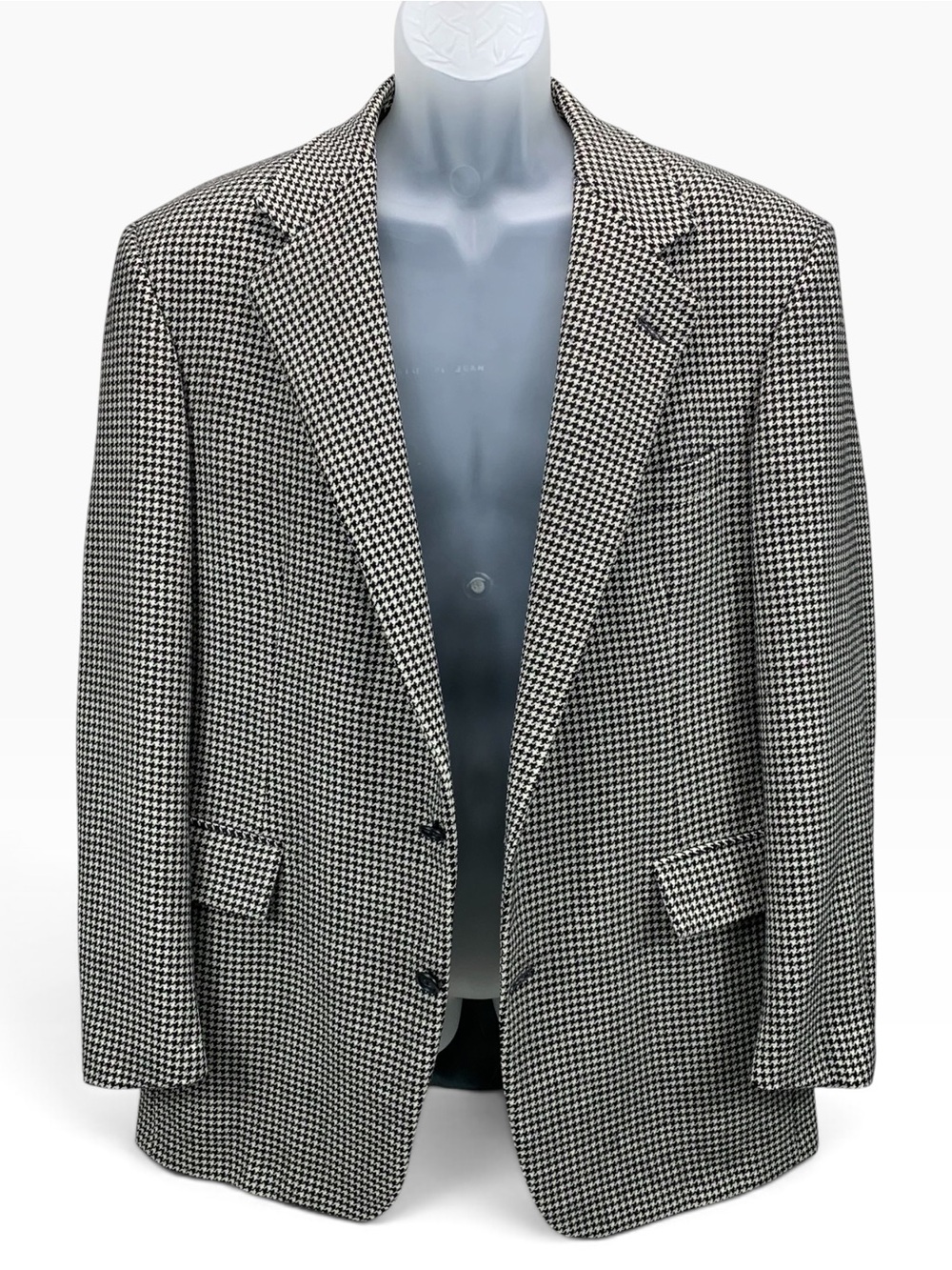 Polo Ralph Lauren Men’s Houndstooth Blazer Sport Coat Black Cream Classic 31.5”